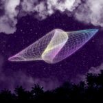 digitally processed harmonogram evoking a UFO