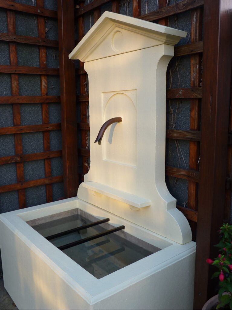home-made concrete fountain