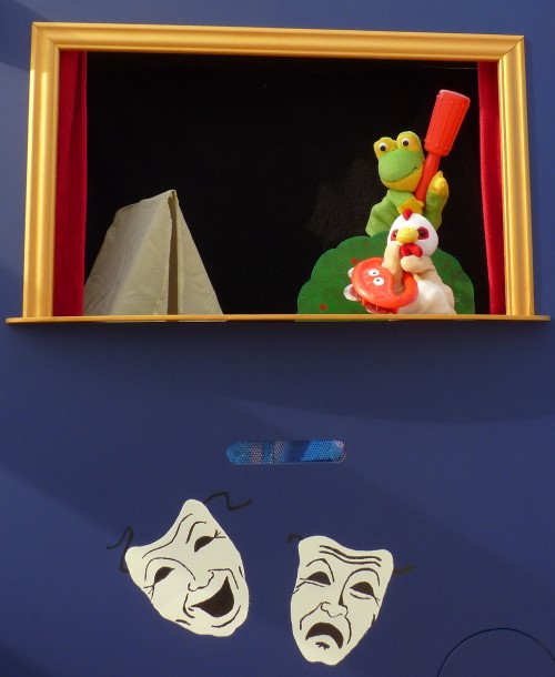 home-made puppet theatre